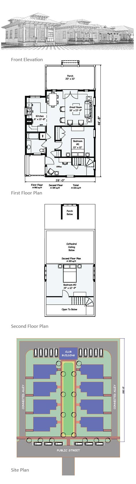 Holly Cottage Elevations and Floor Plans Cluster housing